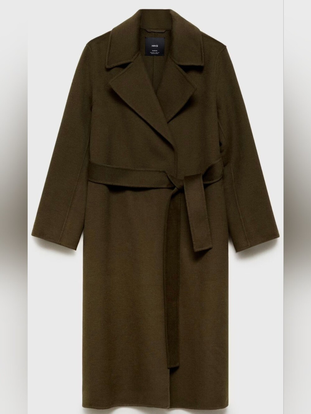 MANGO long coat with belt Brown SIZE S NWT